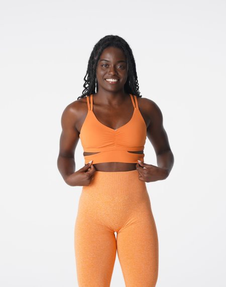 Orange Women's NVGTN Revolve Sports Bra Dubai | 6h9NUYqM