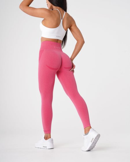 Pink Women's NVGTN Contour Seamless Leggings Dubai | 34DRxUpY