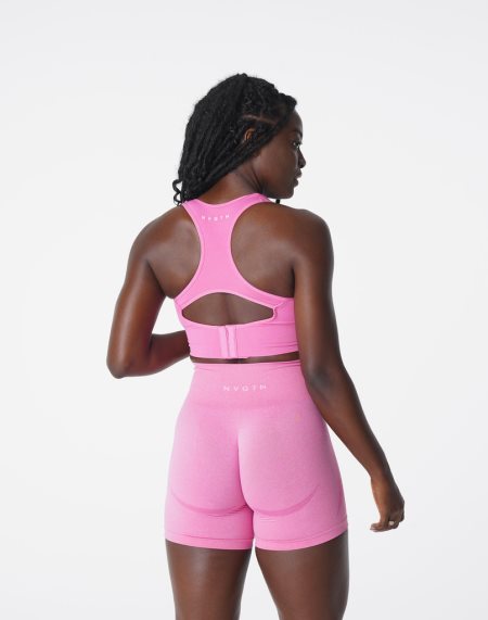 Pink Women's NVGTN Ignite Seamless Sports Bra Dubai | 9Q8eJrYx