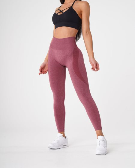 Purple Red Women's NVGTN Contour Seamless Leggings Dubai | mycrYplB