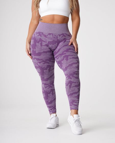 Purple Women's NVGTN Camo Seamless Leggings Dubai | 79NZsGBl