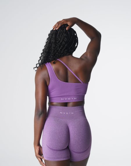 Purple Women's NVGTN Streamline Seamless Sports Bra Dubai | yrw1wkEL