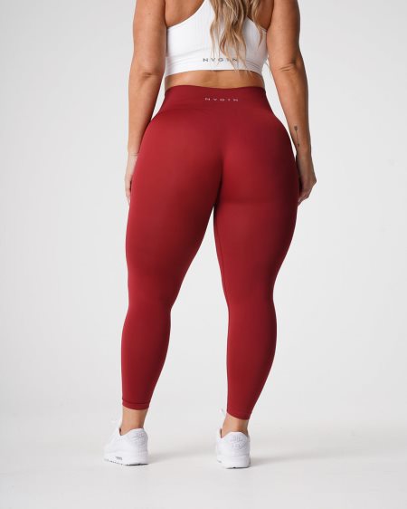 Red Women's NVGTN Solid Seamless Leggings Dubai | OTUvDnVw